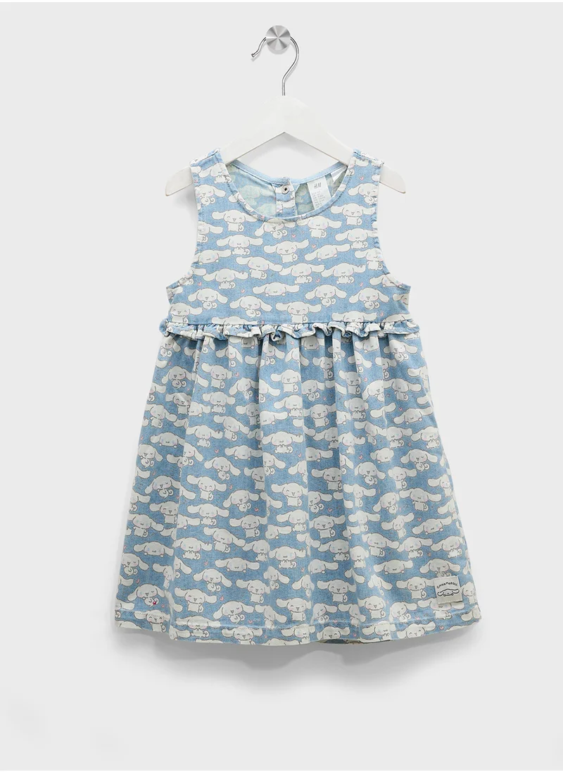 اتش اند ام Printed Denim Dress