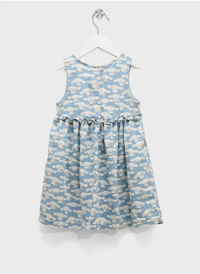 اتش اند ام Printed Denim Dress