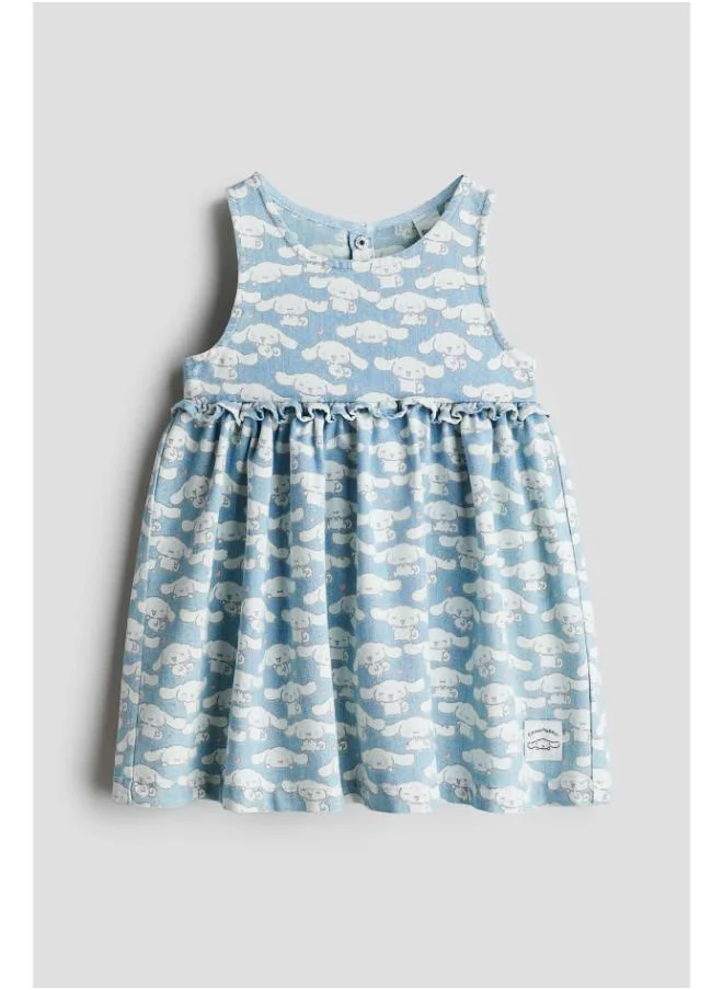 اتش اند ام Printed Denim Dress