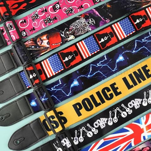 IMAGINEA Electric Guitar Strap/Belt with Leather End for Acoustic Guitar (Deadpol) - Image 5