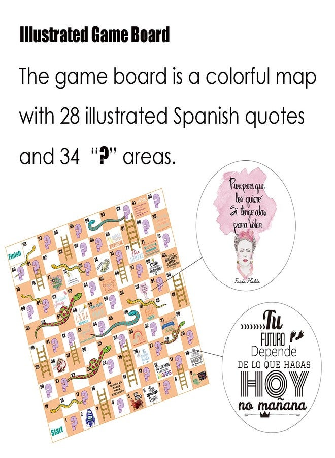 1step2dream Spanish Conversational Snakes&Ladders Board Game | Spanish Learning Game for Kids | Family Board Game - Image 2