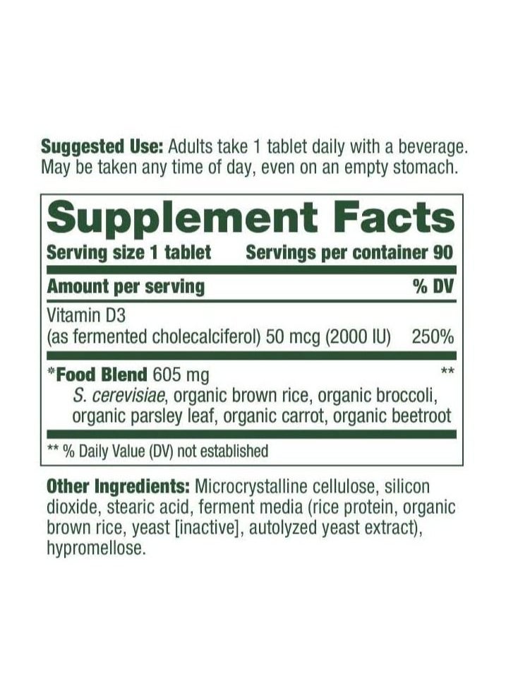 MegaFood Vitamin D3 2000 IU (50 mcg) - Immune Support Supplement - Bone Health -with easily-absorbed Vitamin D3 - Plus real food - Non-GMO, Vegetarian - Made Without 9 Food Allergens - 90 Tabs - pzsku/Z6FC0EFD0329D7661E881Z/45/_/1686566432/07b7a126-b446-4ca1-8f23-db7a5bd944f5