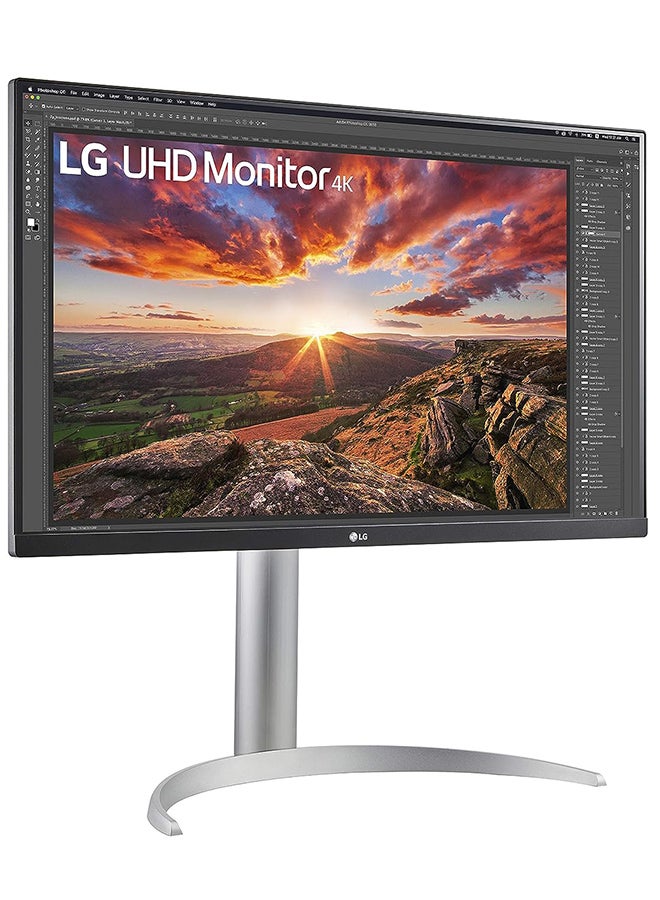 LG 27UP850 27” 4K UHD IPS Monitor, 60Hz Refresh Rate, 5ms Response Time, 1.07B Color Support, 3840x2160 Resolution, VESA Display HDR 400, 16:9 Aspect Ratio, USB-C, 27UP850N Silver - Image 4