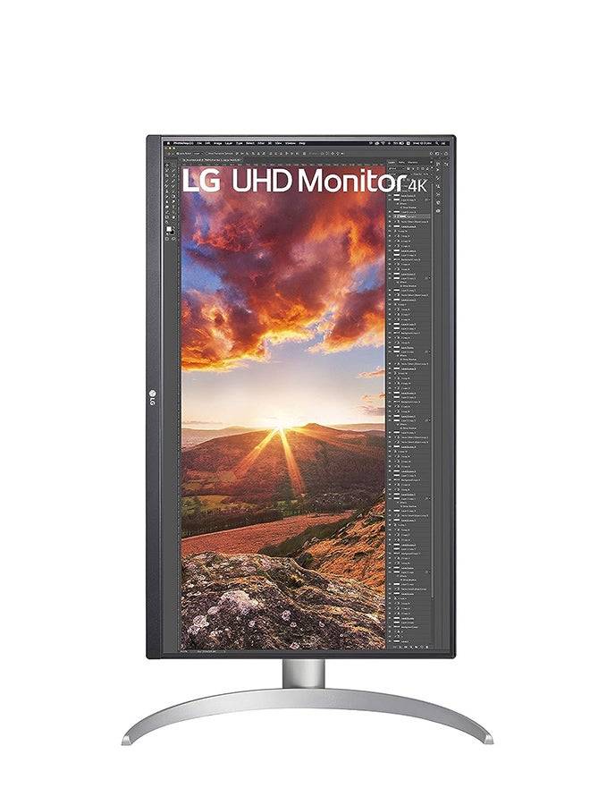 LG 27UP850 27” 4K UHD IPS Monitor, 60Hz Refresh Rate, 5ms Response Time, 1.07B Color Support, 3840x2160 Resolution, VESA Display HDR 400, 16:9 Aspect Ratio, USB-C, 27UP850N Silver - Image 2