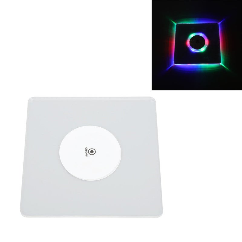 LED Coaster: 10cm Square 6 LED Beads 3 Light Modes - Sturdy Wear Resistant PC Material Light Up Coaster for Weddings Bars Halloween Christmas Home Gardens - Image 1