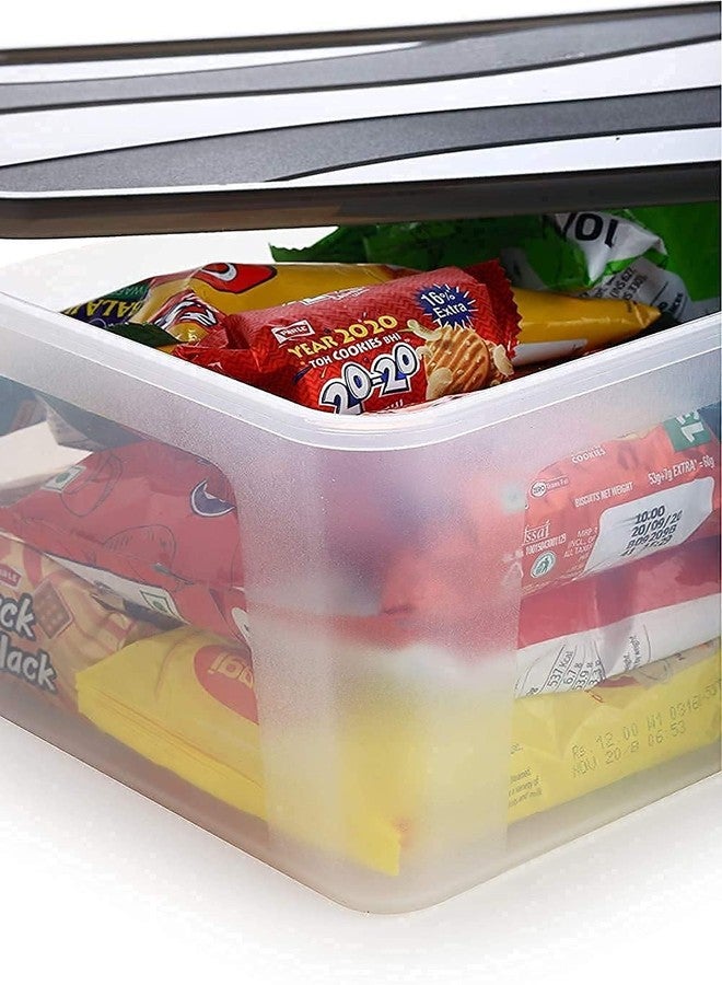 KD ZONE Unbreakable Multi Storage Box Bread Box/Airtight Food Grade Plastic Container for Kitchen,Refrigerator Storage of Bread/Vegetable/Grocery & Freezer Storage (Rectangular Container-3 Pcs) - Image 4