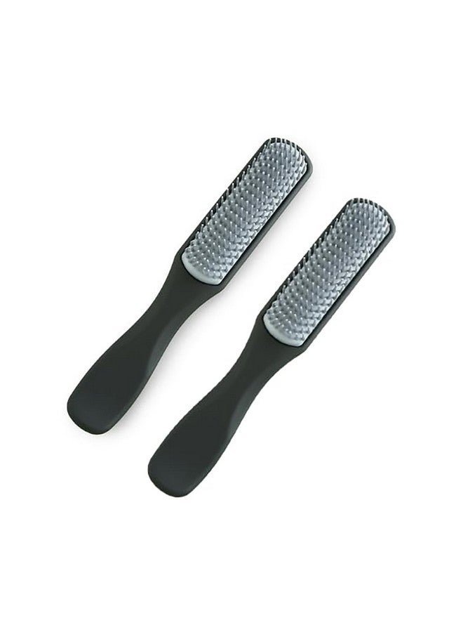 هارتس فرشاة الشعر | فرشاة ذات شعيرات مرنة | فرشاة شعر مع مجداف | فرشاة فرد الشعر وفك تشابكه | مناسب لجميع أنواع الشعر | 2 قطعة | C19-Blk-S | صغير | أسود - Image 1