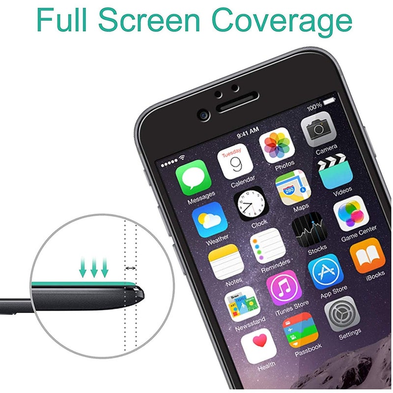Mobilebies Premium Tempered Glass Screen Protector Guard For iPhone 6+/7+/8+ (5.5 Inch, Pack of 1) | Edge to Edge Coverage With Easy to installation kit - Image 3