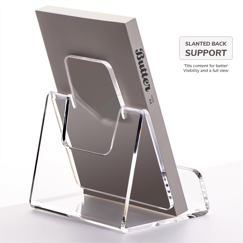 HeZone Acrylic Brochure Holder 5x6 Inch,Clear Pamphlet Holder Display Stand for Trifold 4&5&6 Inch Flyers,Pamphlets,Booklets,Menu,Leaflets for Office,Home,Store,1 Pack,A5 - Image 5