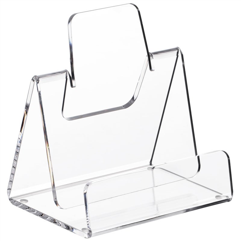 HeZone Acrylic Brochure Holder 5x6 Inch,Clear Pamphlet Holder Display Stand for Trifold 4&5&6 Inch Flyers,Pamphlets,Booklets,Menu,Leaflets for Office,Home,Store,1 Pack,A5 - Image 1