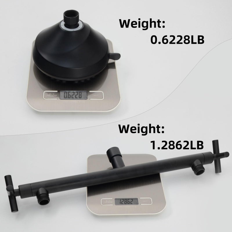 HAOXIN Double Shower Head with Shower Head Shut-Off Valve,High Pressure 4 Setting Dual ShowerHead System For Couples,2 Person Shower Manifold Built-in Valve,2 Shower Sprayers Combo,Matte Black,AB1MG - Image 5
