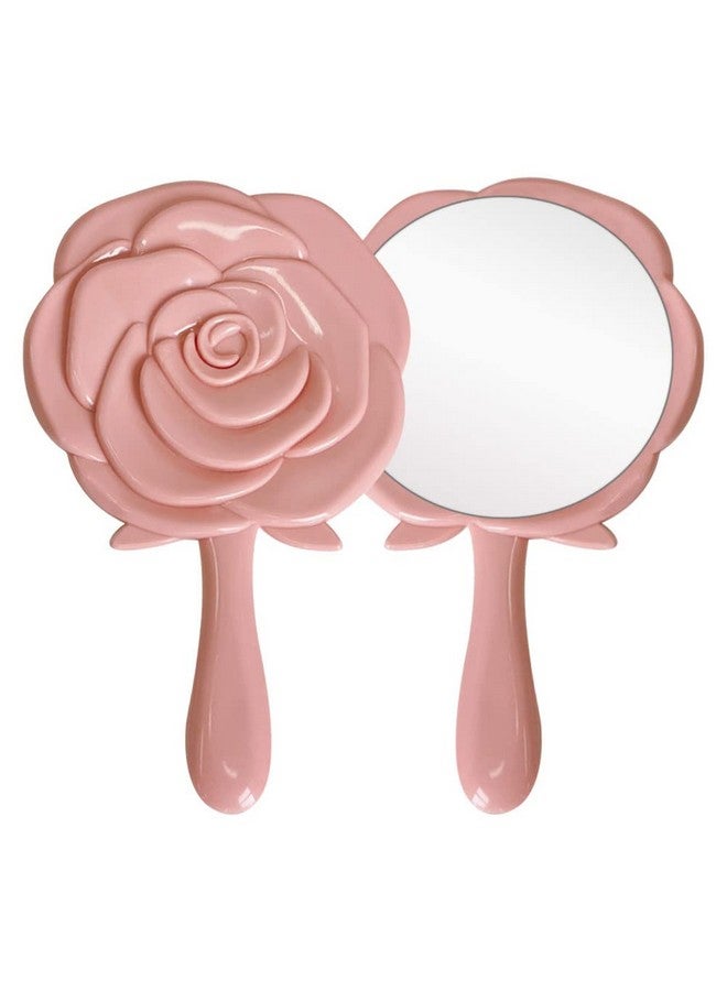 Yangshine Handheld Mirror Hand Held Make Up Mirror Compact Travel Mirrors Vintage 3D Rose Shape Personal Makeup Beauty Mirror - Image 1