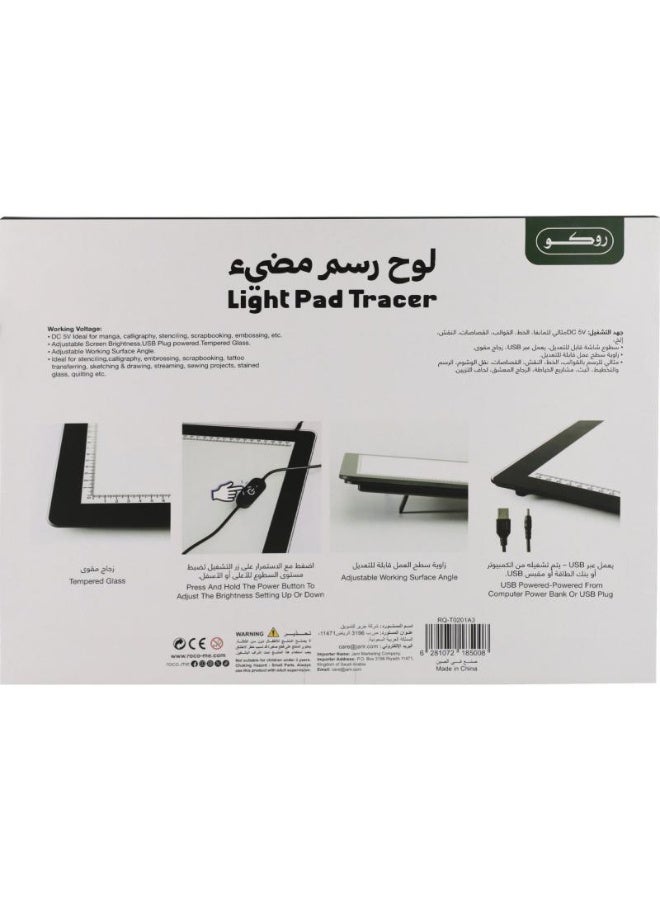 روكو صندوق إضاءة A3 للرسم والتتبع، أبيض، 110-220 فولت - Image 2