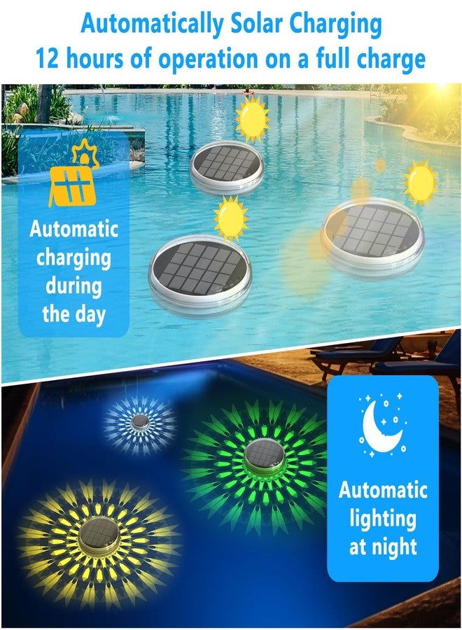 Kitloo Solar Rechargeable Floating Pool Lights(2 Pack), Pool Lights That Float with Remote Control, 9 Lighting, Timing Mode, IPX7 Waterproof for Inground Pool, Bathroom, Bathtub, Pool Party - Image 2
