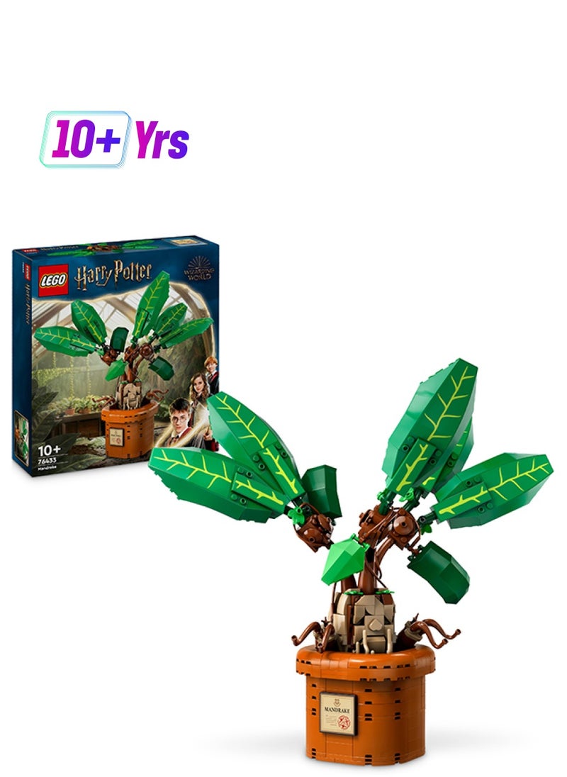 LEGO Harry Potter Mandrake Plant Toy Figure And Pot, Magical Creature, Gift Idea For Girls, Boys And Any Fan, Playset For Imaginative Kids, Decor Idea 76433 (579 Pieces)  - Image 1