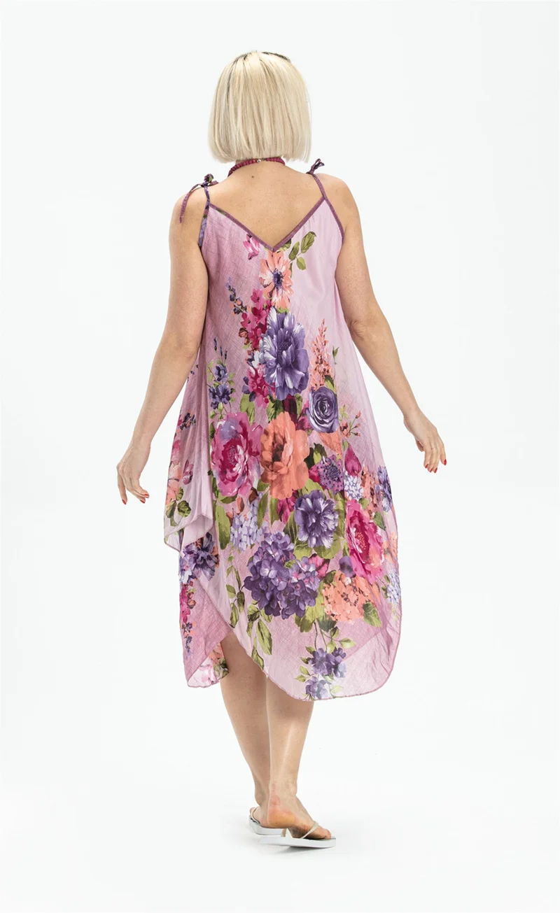 Eliş Şile Bezi Floral Tie-Strap Dress