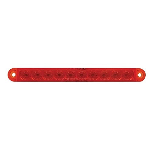 United Pacific 39685B 6-1/2" 10 LED Stop, Turn and Tail Light Bar (Red LED/Red Lens) - Image 2