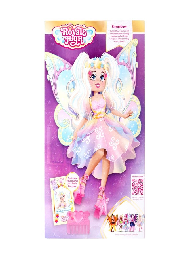 Royale High 9” Fashion Doll - Raynebow The Light Fairy, Series 2 - Fairy Journal, Comb, and Virtual Item Code Included - Ages 5+ - Image 3