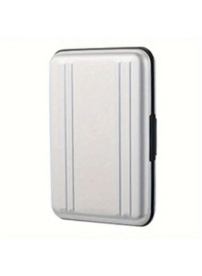 حافظة بطاقات SD من الألومنيوم الممتاز بسعة 16 فتحة، صندوق تخزين فضيّ مقاوم للصدمات لبطاقات الذاكرة - Image 1