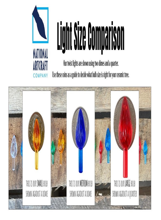 ناشونال آرت كرافت أضواء شجرة عيد الميلاد الخزفية متوسطة الحجم من ناشيونال آرتكرافت بتصميم ملتوي - بنفسجي - Image 3