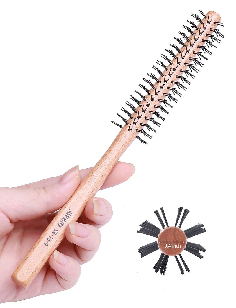 Perfehair PERFEHAIR Small Round Brush for Short Hair, 1 Inch Mini Quiff Roller for Women and Men, Best for Thin Hair, Bangs, Beard, Styling, Lifting, Curling