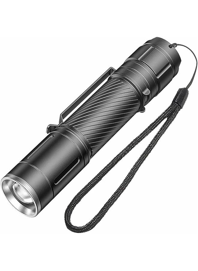 PROMASS promass Portable flashlight - LED Flashlight, 1200 Lumens Tactical Flashlight Rechargeable Torch Light Flashlight 4 Modes Super Bright Torch for Camping, Waterproof, Built-in lithium Battery (Black)  - Image 1