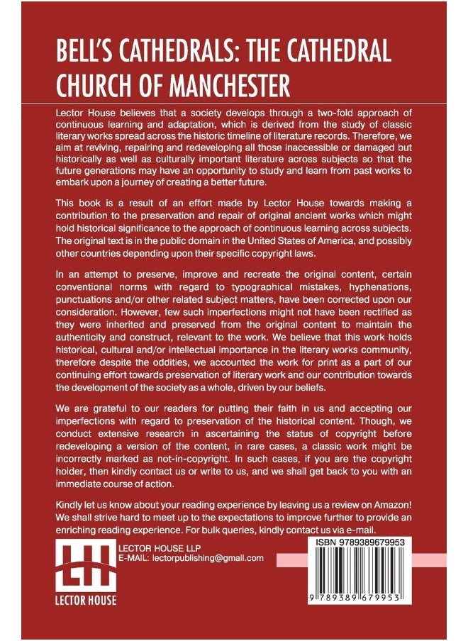 Bell's Cathedrals: The Cathedral Church Of Manchester - A Short History And Description Of The Church And Of The Collegiate Buildings Now Known As Chetham's Hospital  - Image 1