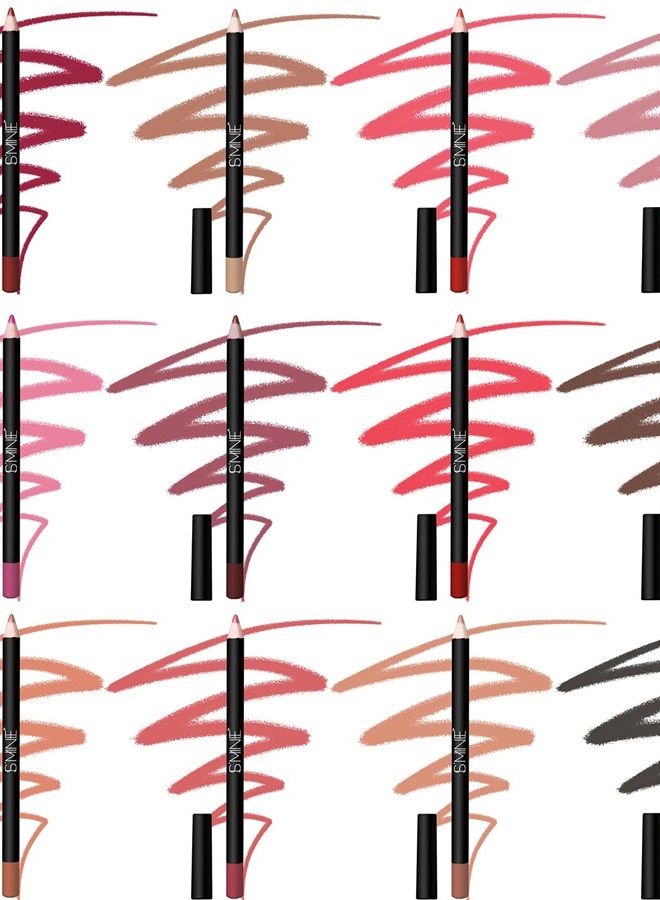 IS'MINE Matte Lip Liner Set - 12 Assorted Colors High Pigmented Natural Lip Makeup Soft Pencils Longwear Smooth Ultra Fine (Color Set -1) - Image 3
