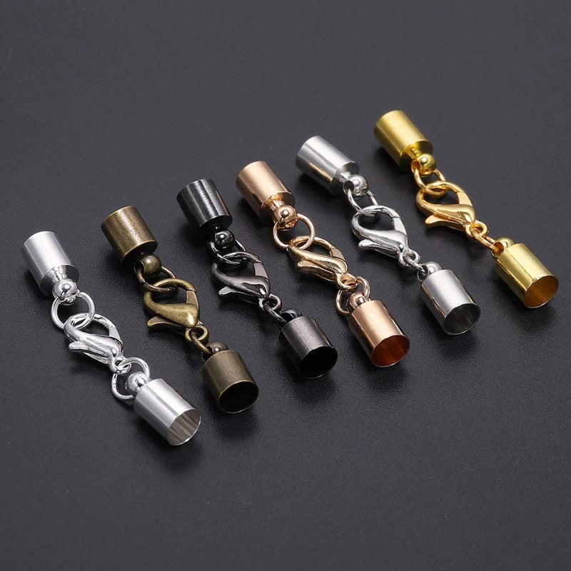 DIY Crafts DIY Crafts Size: 3mm, Color: Silver, Mix 10Pcs/Lot Leather Cord Bracelet Lobster Clasps Hooks 3 4 5 6 8 9 10mm Crimps End Tip Caps Connectors F(Size: 3mm, Color: Silver) - Image 2