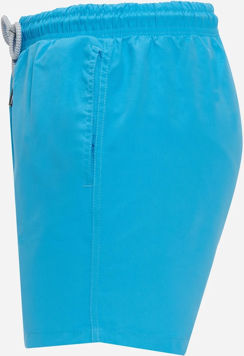 Tudors Men's Standard Fit Quick Dry Patterned Petrol Blue Swimsuit Swim Shorts