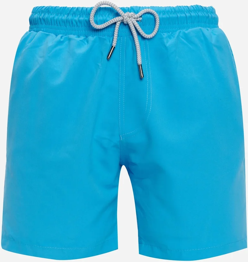 Tudors Men's Standard Fit Quick Dry Patterned Petrol Blue Swimsuit Swim Shorts