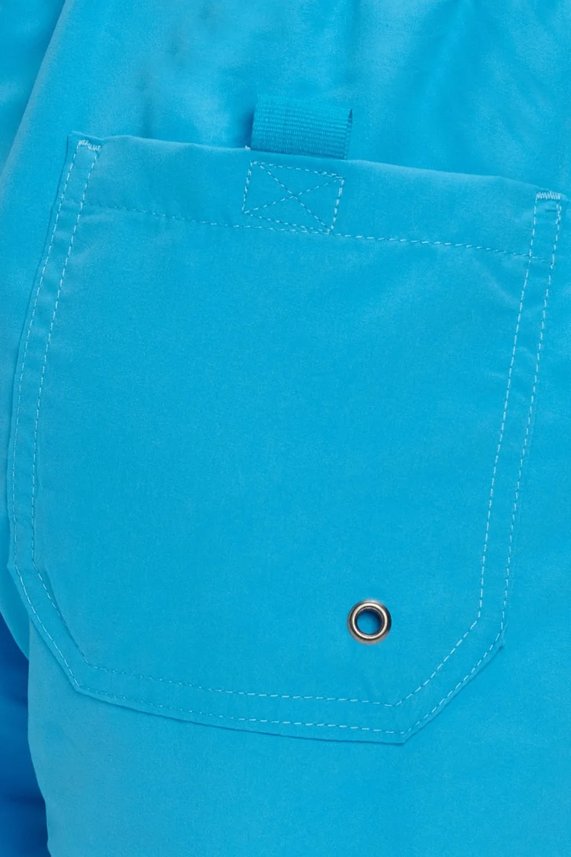Tudors Men's Standard Fit Quick Dry Patterned Petrol Blue Swimsuit Swim Shorts