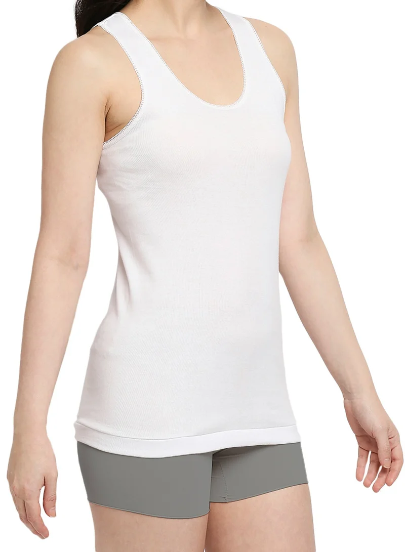 BYC GIRLS COTTON VEST (PACK OF 3) - WHITE