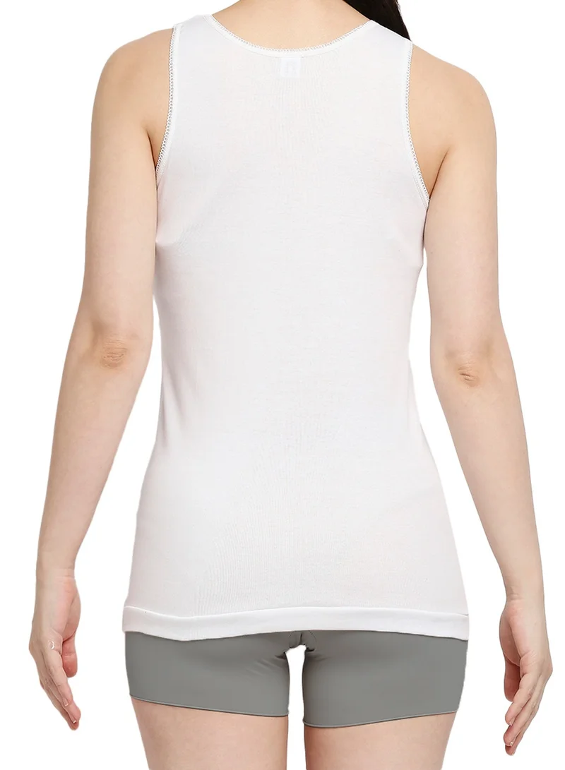 BYC GIRLS COTTON VEST (PACK OF 3) - WHITE