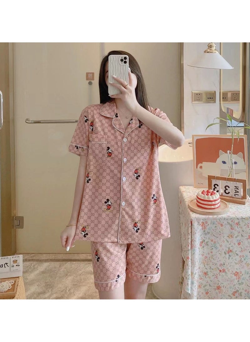 DubaiGallery Women's Pack Of 2 Top And Bottom Pyjama Set