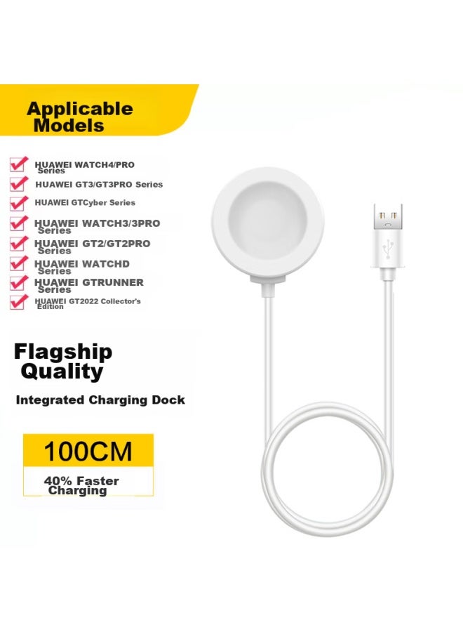 Watchbond Charger Compatible With Huawei Watch Gt5, Gt4/gt3 Base, Watch4/3 Pro, Wireless Gt2 Pro, Smart Buds/cyber, Magnetic Fast Charging - Image 1