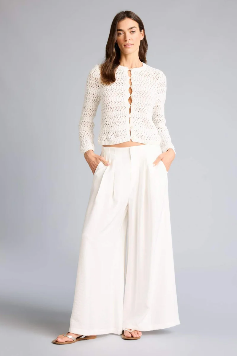 ديفاكتو Regular Fit Openwork Cardigan