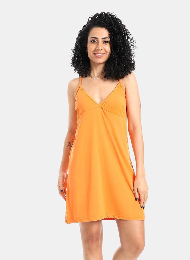 kady Orange Short Luxe Comfort Sleepshirt - Image 1