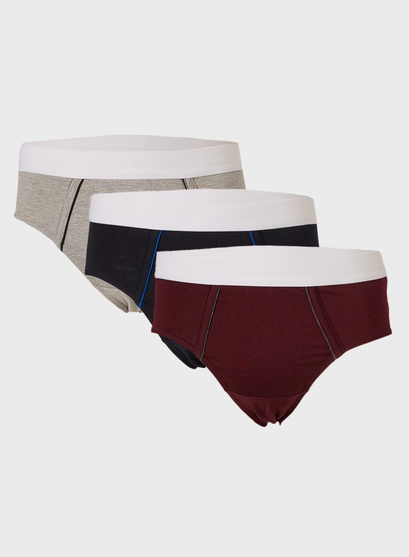 Seventy Five Basics 3 Pack Hunk Brief With Antibacterial Finish - Image 1