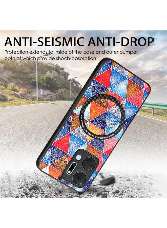 S-TOP Case For Honor X7A Colored Drawing Leather Skin Magnetic Back Cover Phone Case - Image 5