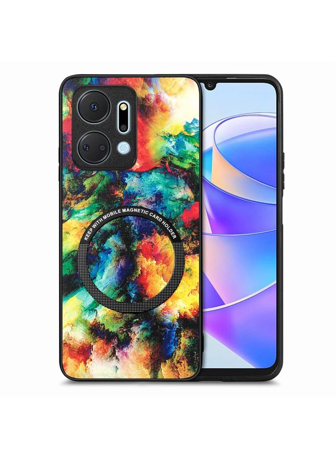 S-TOP Case For Honor X7A Colored Drawing Leather Skin Magnetic Back Cover Phone Case - Image 1