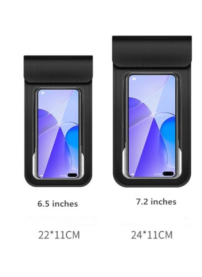 Golden Waterproof bag mobile phone box, dry phone bag, IPX8 floating waterproof mobile phone bag, adjustable lanyard, compatible with all models within 7.2 inches (KY-PU001)  - Image 2