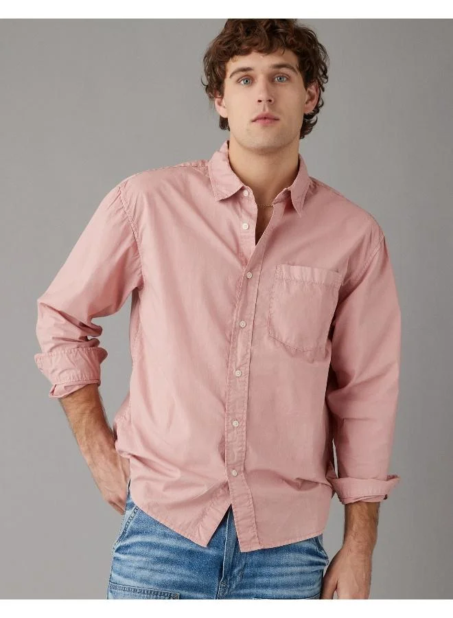 American Eagle AE Everyday Poplin Button-Up Shirt