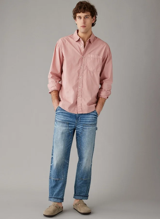 American Eagle AE Everyday Poplin Button-Up Shirt