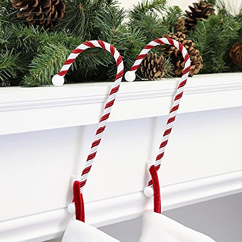 Haute Decor Candy Cane Stocking Holder (Classic 2-Pack) - Hang Your Christmas Stockings in Style - Lightweight Yet Holds Up to 10 Lbs - Image 4