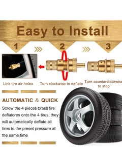 Generic 6-30 PSI Automatic Tire Deflator Kit, Air Down Tire Deflators Offroad Accessories for Jeep, Car, Truck, Motorcycle, and ATV Tires(5 Pack)  - Image 3