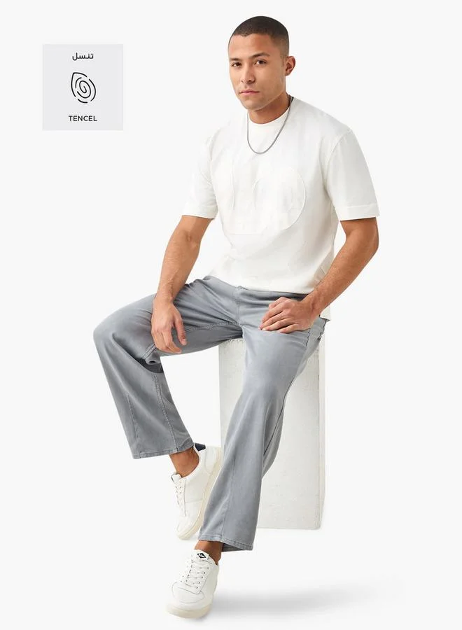 Lee Cooper Lee Cooper Relaxed Fit Pants with Drawstring Closure and Pockets