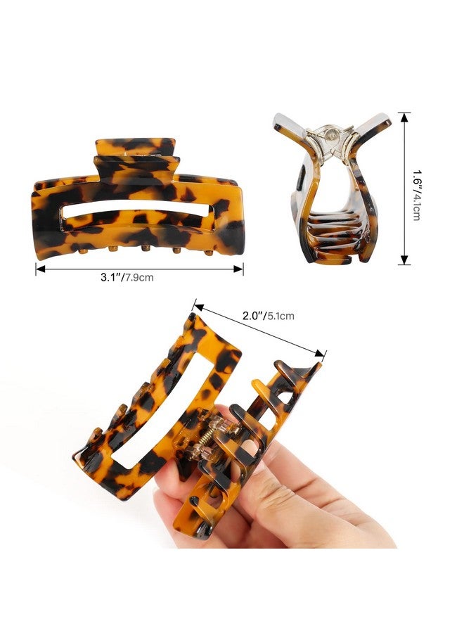 StarSide 8-Pack Medium Acrylic Butterfly Hair Clips - Leopard Print, Non-Slip Strong Hold for Women and Girls - Image 2