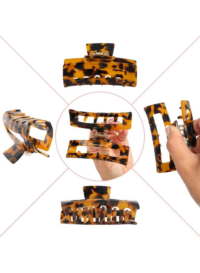 StarSide 8-Pack Medium Acrylic Butterfly Hair Clips - Leopard Print, Non-Slip Strong Hold for Women and Girls - Image 3