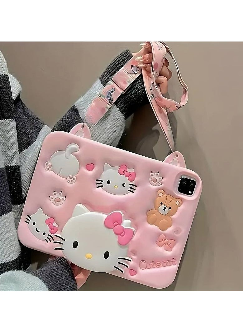 Cartoon 3D Silicon Handle Stand Cover For iPad Pro 11 inch 4th Generation 2022, iPad 11 Pro Case 2024\2022\2021/2020/2018 (3rd 2nd 4th Gen) - Image 4
